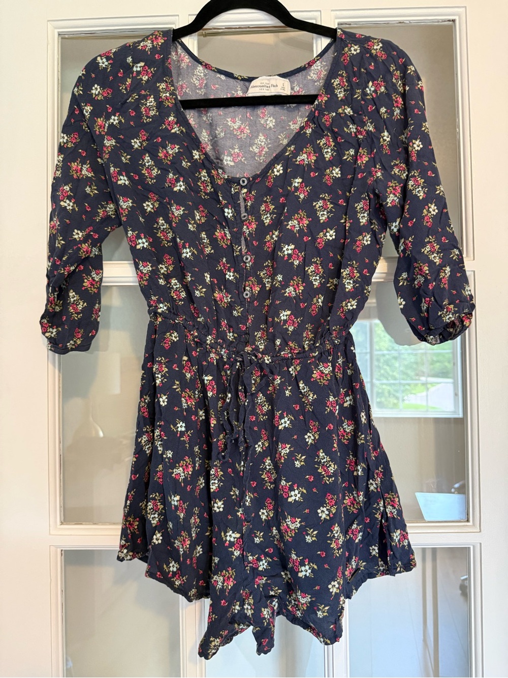 Abercrombie & Fitch Navy Floral Romper